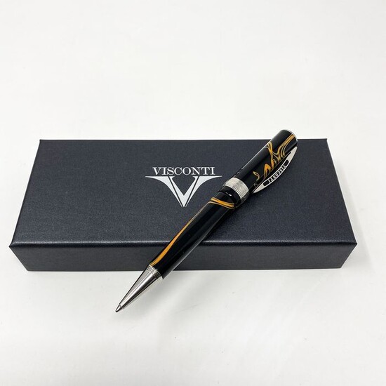 Visconti - Ballpoint - Manhattan Ballpoint Pen Black & Orange 60273+