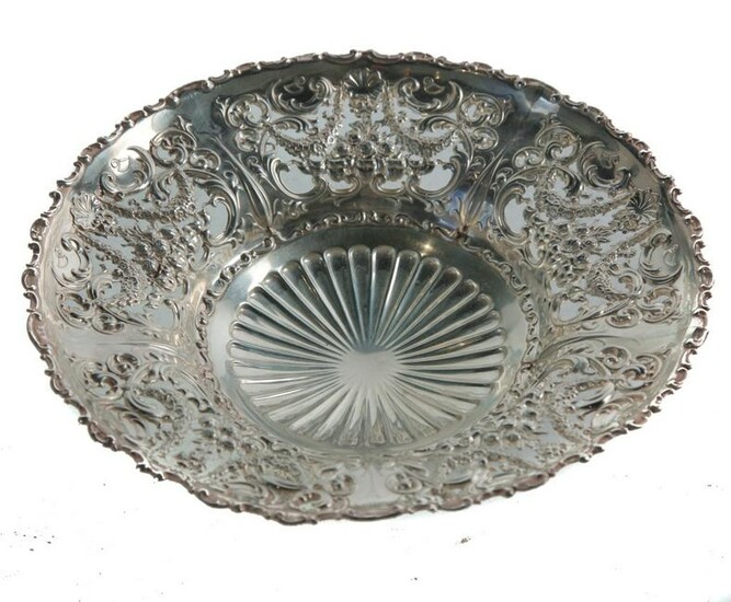 WHITING RETICULATED STERLING BOWL.