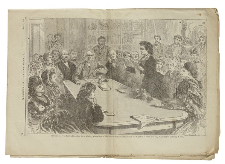 (WOMEN'S SUFFRAGE) | Woodhull and Claflin's Weekly, Vol. V, No. 25 (Whole No. 120). New York, May 24, 1873