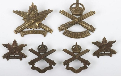 WW1 Canadian Machine Gun Corps Cap and Collar Badge Sets