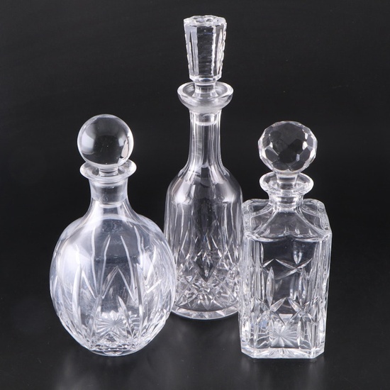 Waterford Crystal "Lismore" Wine Decanter with Other Crystal Decanters