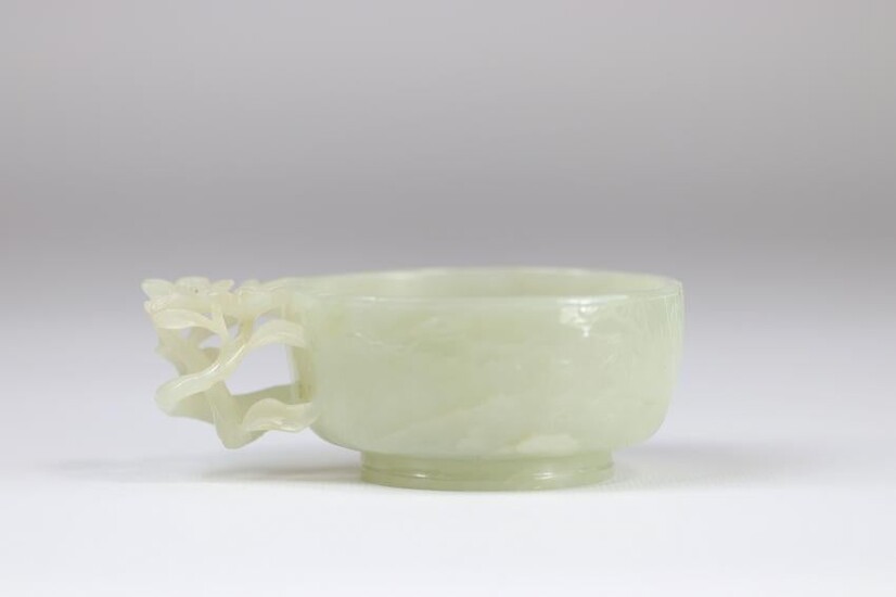 White jade water pot with vegetable decoration, Qing