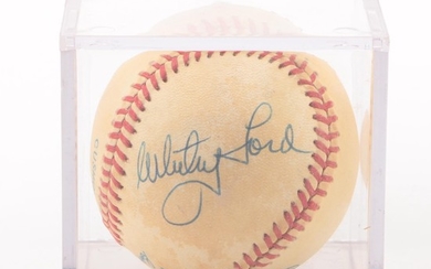 Whitey Ford Signed American League Baseball COA
