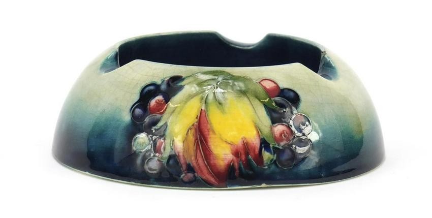 William Moorcroft pottery ashtray, hand painted in the