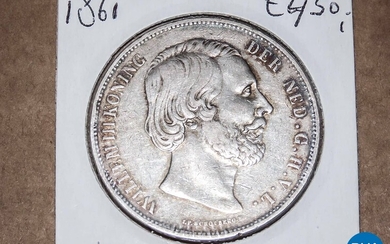 Zilveren munt koning willem iii 1861