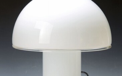 table lamp, Alfredo Barbini, Murano, opaque white inside,...