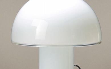 table lamp, Alfredo Barbini, Murano, opaque white inside,...