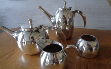 tea and coffee service (4) - Art Deco - english silver plate
