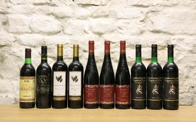 10 BOTTLES MIXED LOT RED "DRINKING WINE" comprising : 1