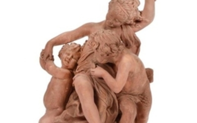 A French Terra Cotta Figural Group