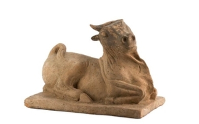 Roman Terracotta Votive Bull 3rd - 2nd century BC; height...
