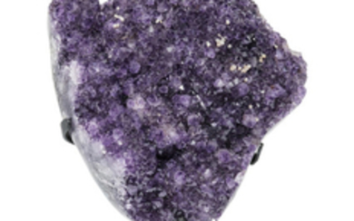 A SPECIMEN OF AMETHYST WITH CALCITE, BRAZIL