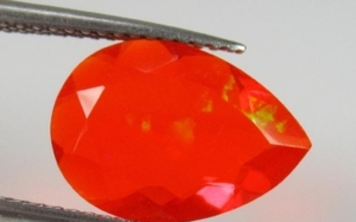 2.40 Ct Genuine Orange Fire Opal 13.5X9.5 mm Pear Cut