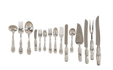 An American extensive sterling silver flatware service for 50