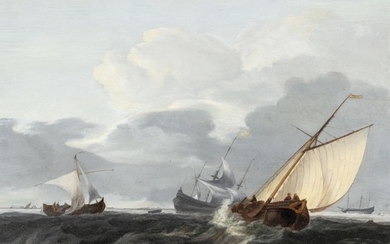 Attribué à Aernout SMIT (1641 – 1710) Navires…