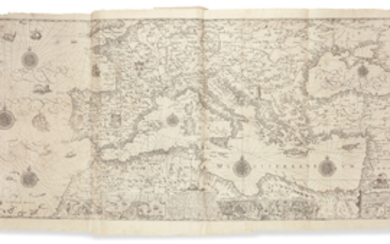 BARENTSZ, Willem (c.1550-1597). Caertboeck vande Midlandtsche Zee [Description de la Mer Mediterrannee auquel son delinees & descriptes au vif toutes les costes de la Mer Mediterrannee: Commençant de Gibraltar le long de Granade, Valence, Cataloigne,...