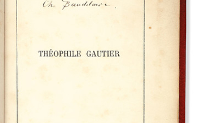 BAUDELAIRE, Charles (1821-1867). Théophile Gautier (...) notice littéraire précédée d'une lettre de Victor Hugo. Paris : Poulet-Malassis et de Broise, 1859.