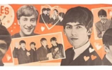 Beatles multi-fold promotional poster, 1964