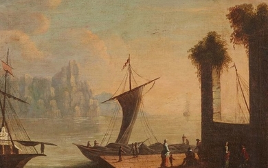 Carlo Bonavia, circle of, Harbour Capriccio