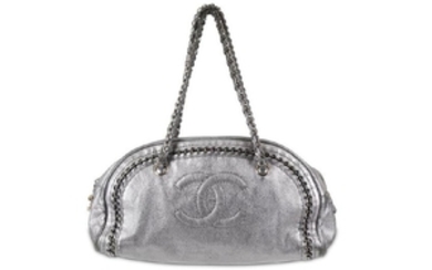 Chanel Metallic Silver Bowler, c. 2005-06, from the