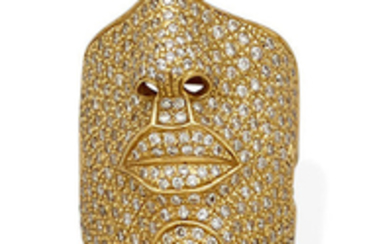 A diamond and 18k gold face ring,, Sonia B.