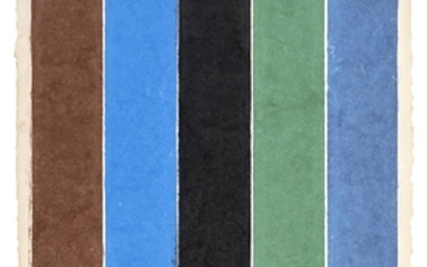 ELLSWORTH KELLY (1923-2015), Colored Paper Image XIX (Brown Blue Black Green Violet)