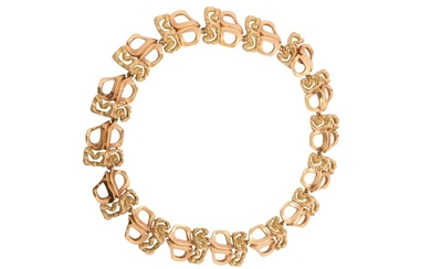 A fancy-link collar necklace, by Chaumet Each link...