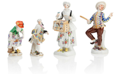 Four various Meissen figures