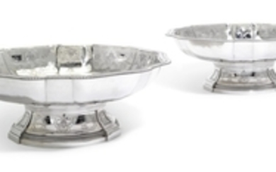 A pair of French silver footed dishes, Francois-Auguste Boyer-Callot, Paris, circa 1880
