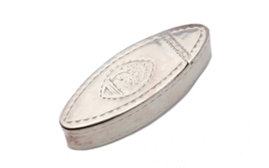A George III Irish antique sterling silver snuff...