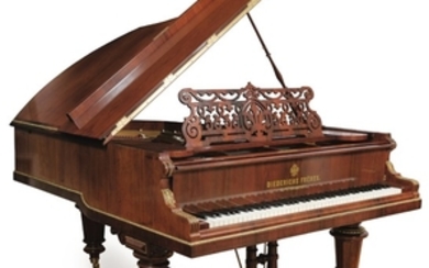 A mahogany, rosewood and ebony boudoir grand piano by DIEDERICHS FRERES ST. PETERSBOURG, circa 1900