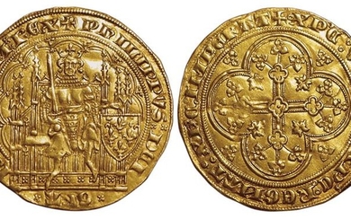 Philippe VI. 1328 1350. Ecu d'or à la chaise. A/ +…
