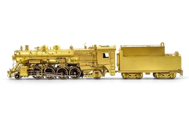 A Samhongsa Brass HO-Gauge 2-8-2 Locomotive and Tender