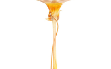 SCHMID (XXE) Haut vase calice en verre citrin...