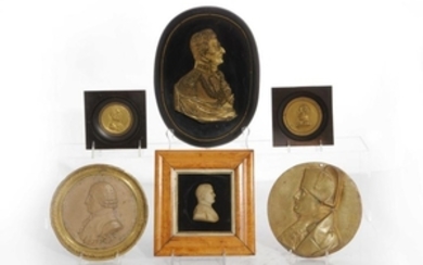Six relief portraits of military officials