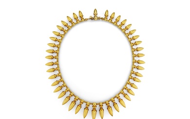 14K Gold Etruscan Revival Necklace