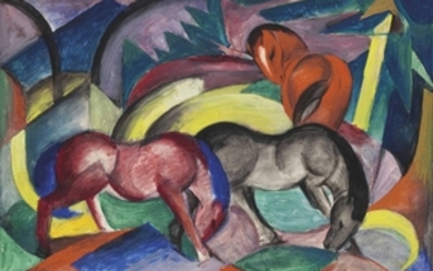 Franz Marc (1880-1916), Drei Pferde