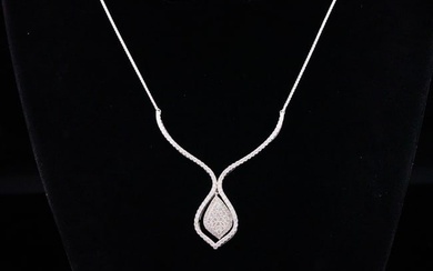 1.50ctw SI1-SI2/G-H Diamond and 14K White Gold Necklace