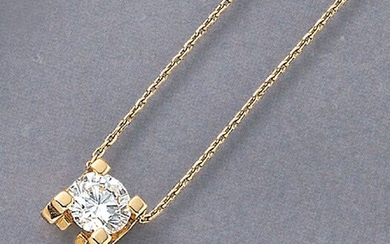 18 kt gold CARTIER necklace with brilliant...