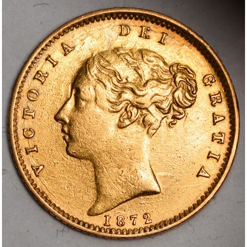 1872Ê - Queen Victoria - Gold Half Sovereign - Roman I in da...