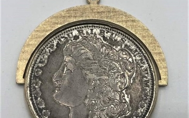 1889 Morgan Silver Dollar Made into Pendant