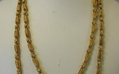 18K Gold Open-Work Necklace, Persian Motif