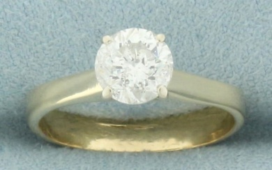 1CT Diamond Solitaire Engagement Ring in 14k Yellow Gold