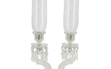 (2 Pc) Baccarat Crystal Dolphin Candle Holders