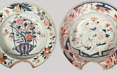 2 shaving bowls. Probably China old. Porcelain.