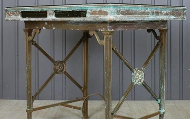 20th C Neoclassical Bronze Bank Table