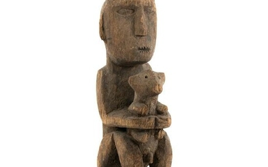 20th Century Indonesian Carved Sitting Figure