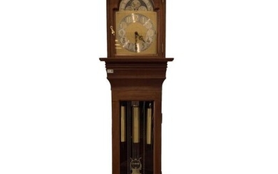20th century handmade solid mahogany eight day longcase clock,...