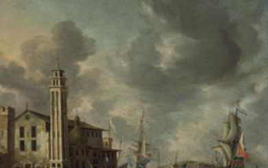 Jan Abrahamsz. Beerstraten (Amsterdam 1622-1666), Dutch ships in an Italian harbor