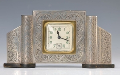 table clock, France, Art Deco, 1920s, wood,...